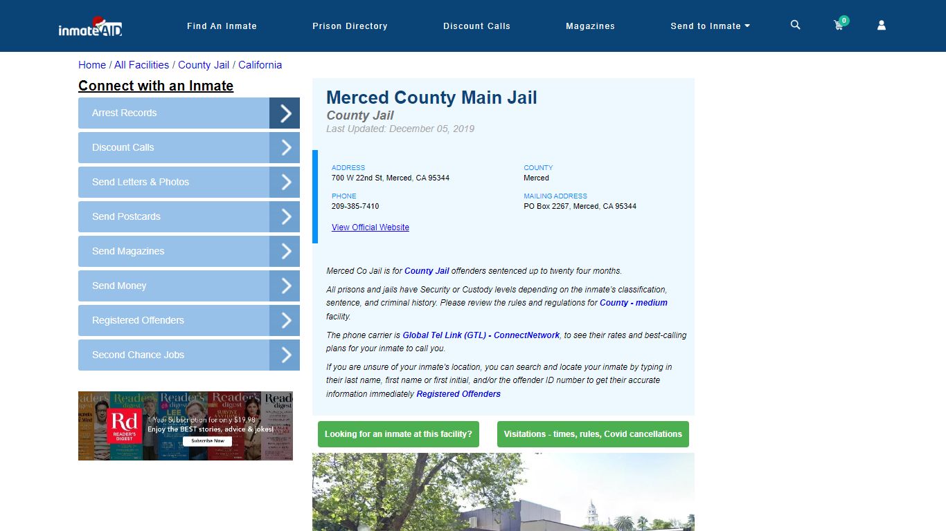 Merced County Main Jail - Inmate Locator - Merced, CA